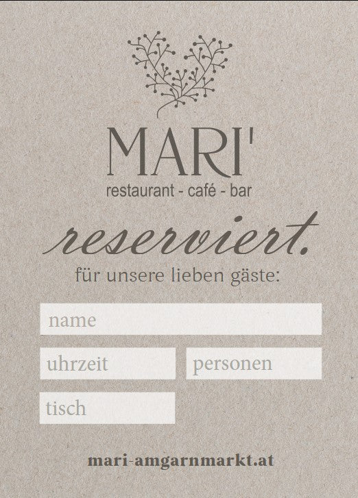 MARI' Reserviertkarten [1000 Stück]